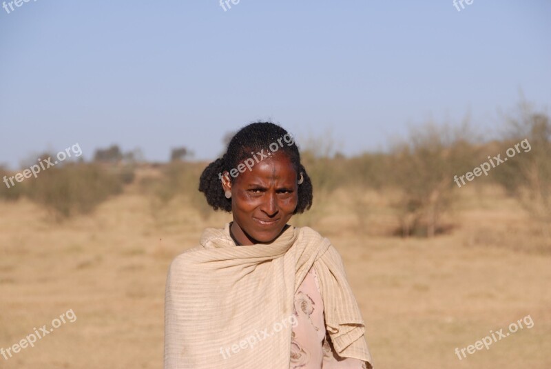 Ethiopia Woman In Desert Free Photos