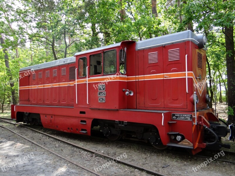 Narrow-gauge Railway Locomotive Train Wagons Rails