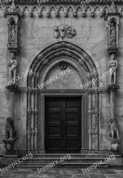 Church Entrance Door Architecture Old