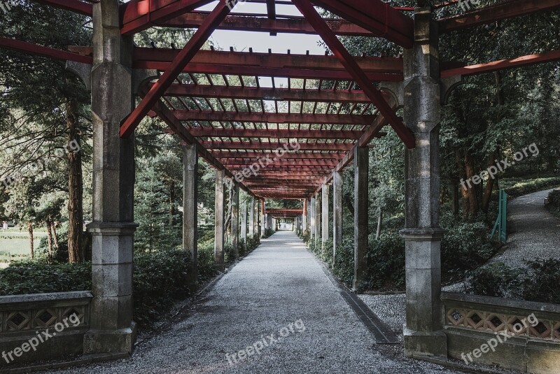 Garden Architecture Columns Daylight Metal