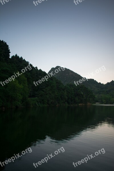 China Guizhou Guiyang Qiangling Shan Park Qianling Lake