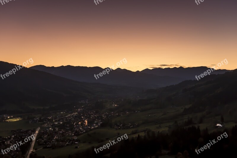 Allgäu Evening Sun Evening Sunset Mood