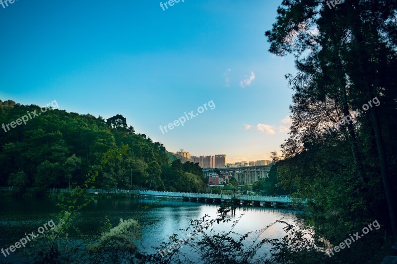 China Guizhou Guiyang Qiangling Shan Park Qianling Lake