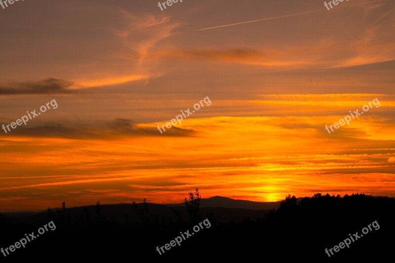 Nature Landscape Sunset Horizon Serra