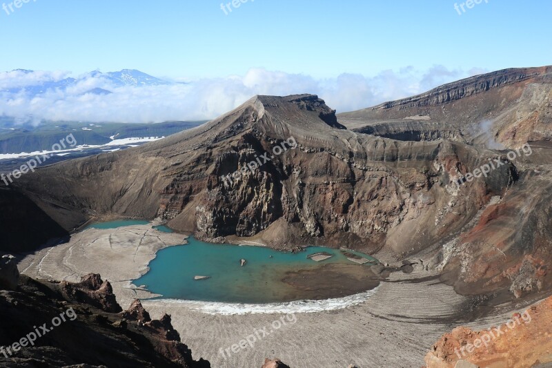 Kamchatka Vulcano Gorely Russia Scenic