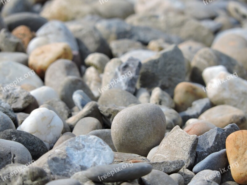 Stones Beach Lake Constance Vorarlberg Round Stone