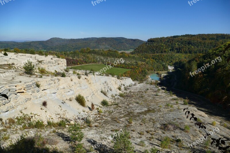 Autumn Nature Quarry Lake Sun