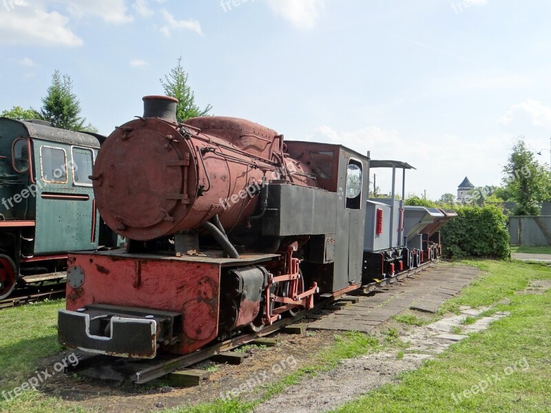 Narrow-gauge Railway Locomotive Train Wagons Rails