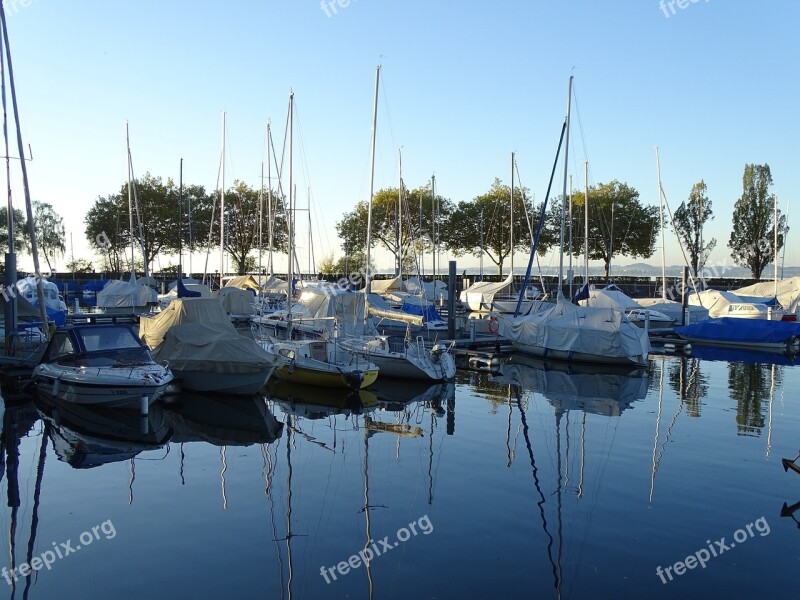 Sailing Boat Motorboat Lake Free Photos