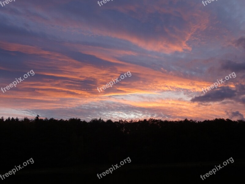 Sunset Dawn Sky Twilight Clouds