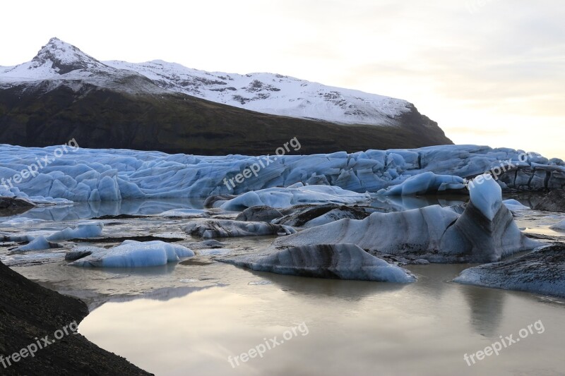 Iceland Ice Vatnajökull Glacier Free Photos