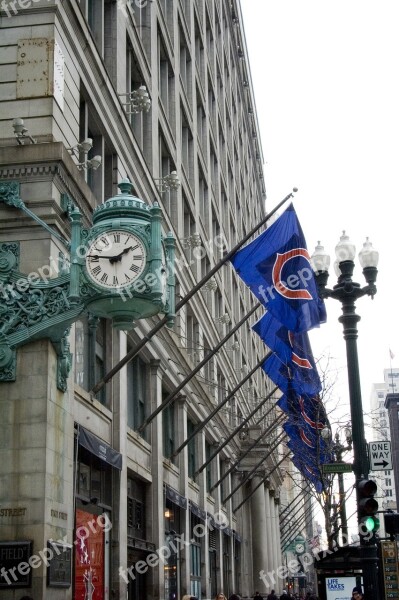 Clock Macy's Chicago Chicago Cubs Baseball