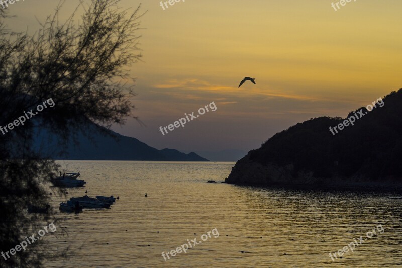 Bay Sea Abendstimmung Mediterranean Water