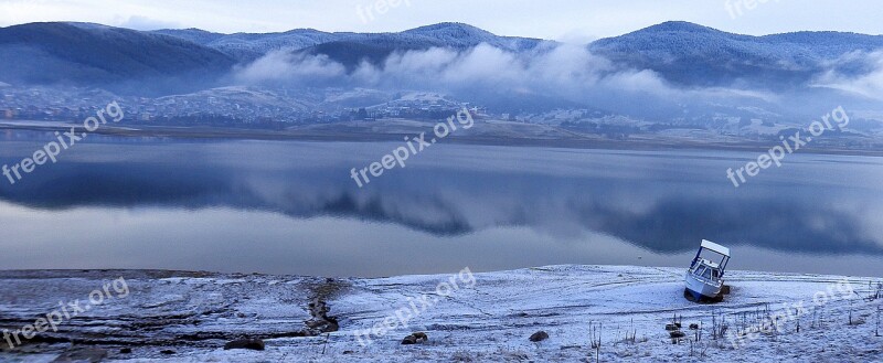 Dam Blue Forest Nature Sky