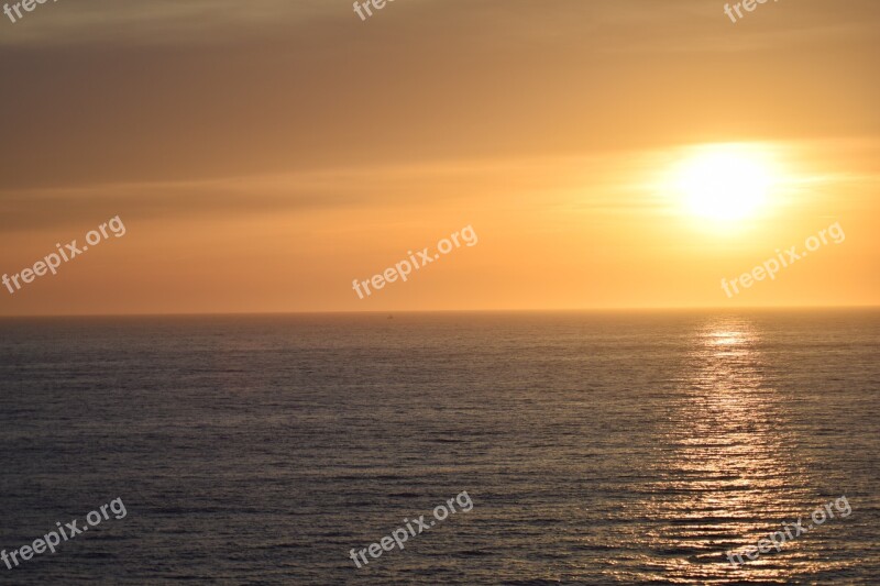 Beach Sunset Torrance California Ocean