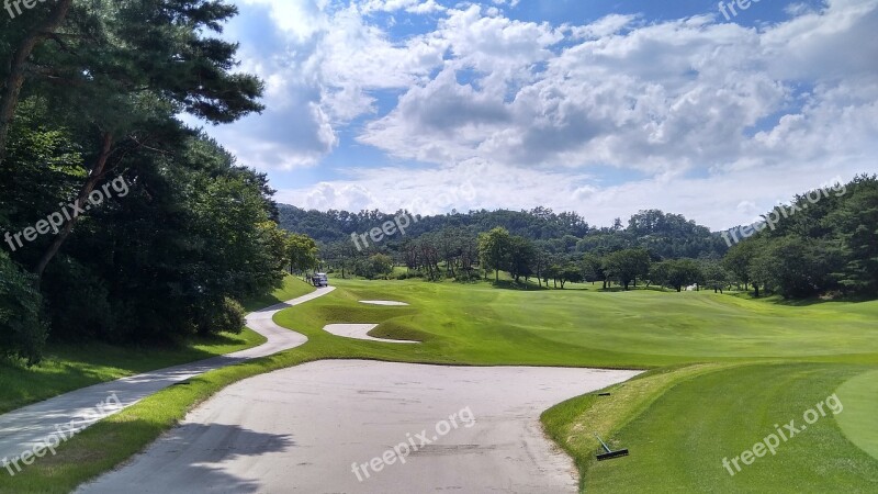 Golf Course Field Sky Free Photos