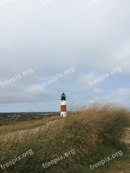 Nantucket Lighthouse Massachusetts Beach Coast