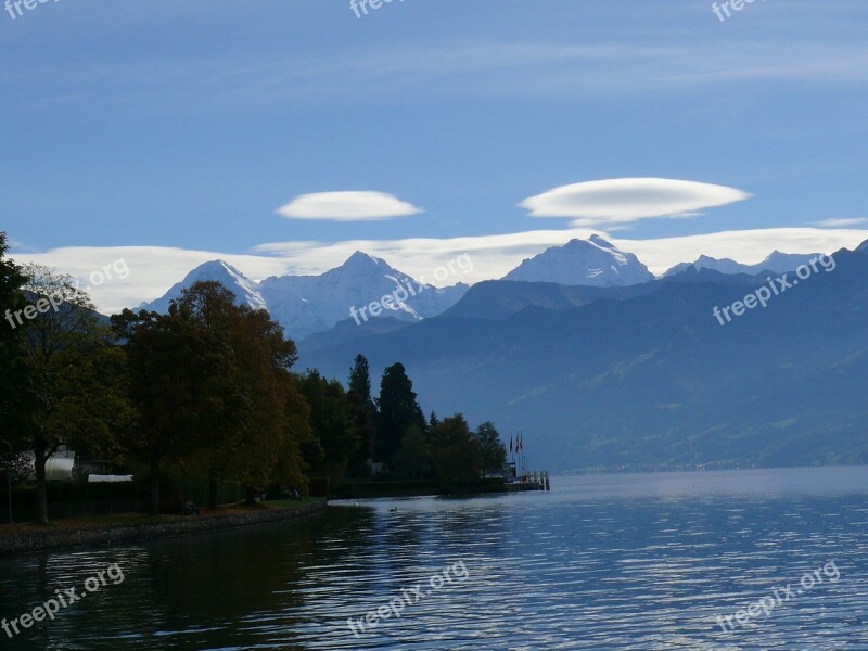 Lake Thun Thun Switzerland Ufos Out Of The Thunerse Free Photos