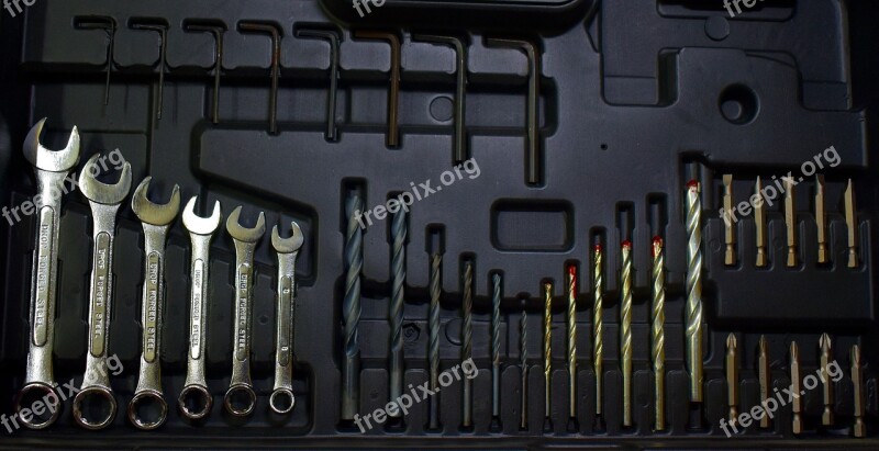 Toolkit Wrench Drilling Bits Utility Free Photos