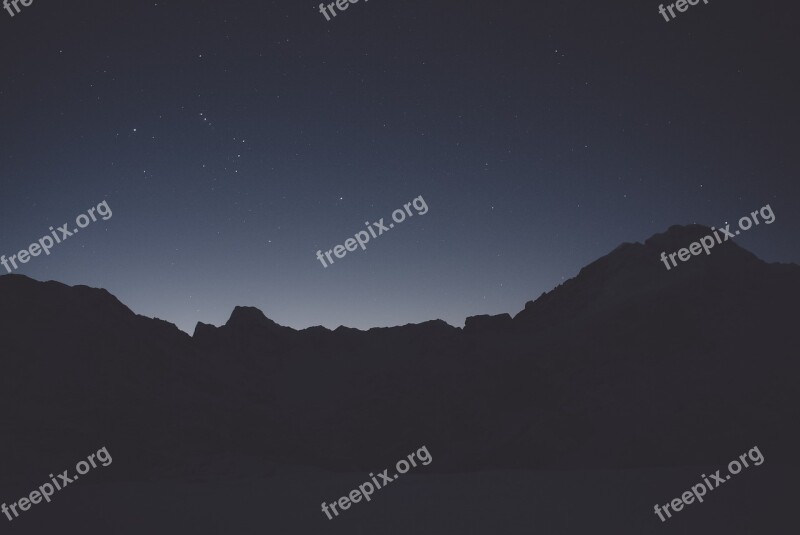 Night Dark Mount Free Photos