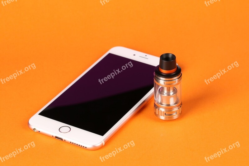 Electronic Cigarette Mobile Orange Free Photos