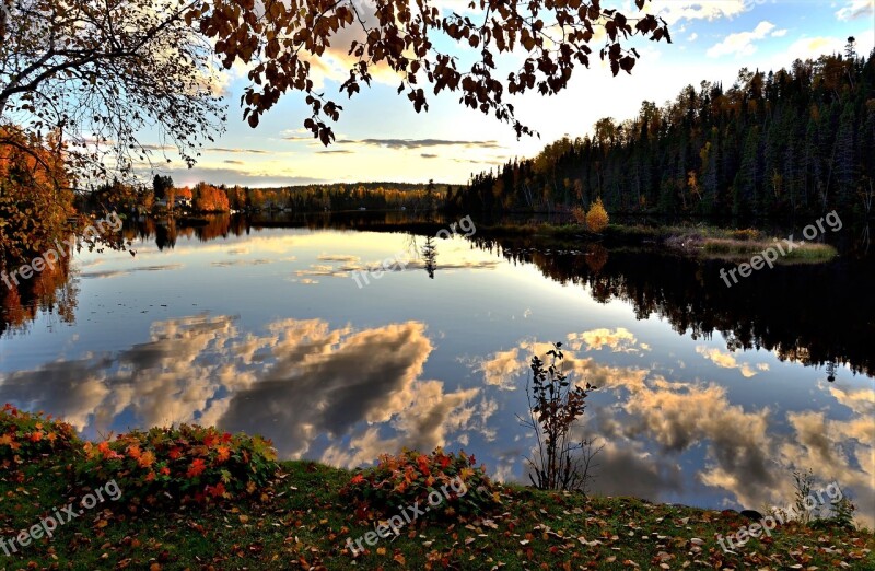 Fall Autumn Landscape Autumn Leaves Colors Reflections