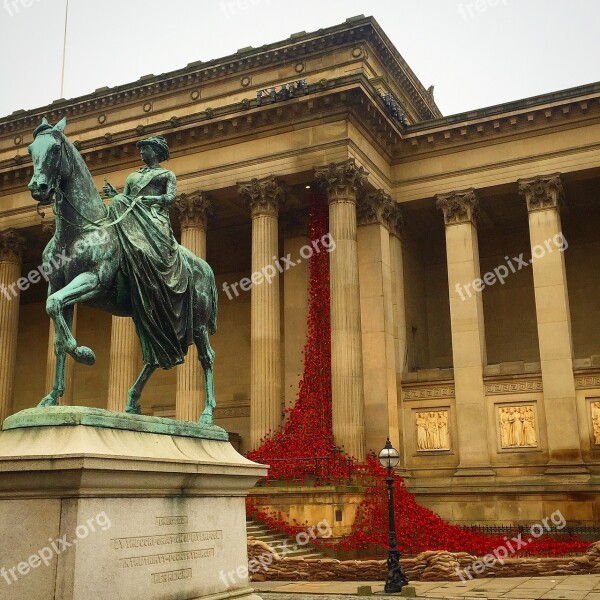 St Georges Hall Liverpool Poppies Architecture City