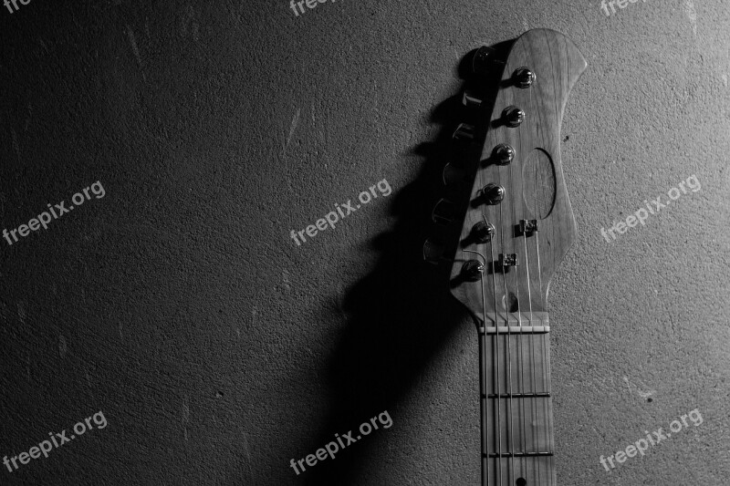 Black And White Guitar No One Street Art