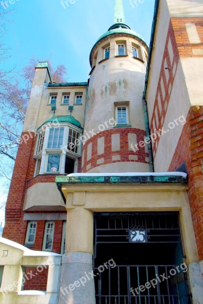 Building Facade Up Tower Windows