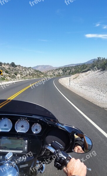 Motorcycle Road Yellow Line Curve Yellow