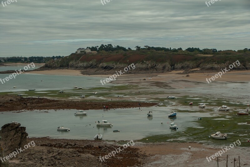 Brittany Saint-lunaire Tide Coastline Coastal Path