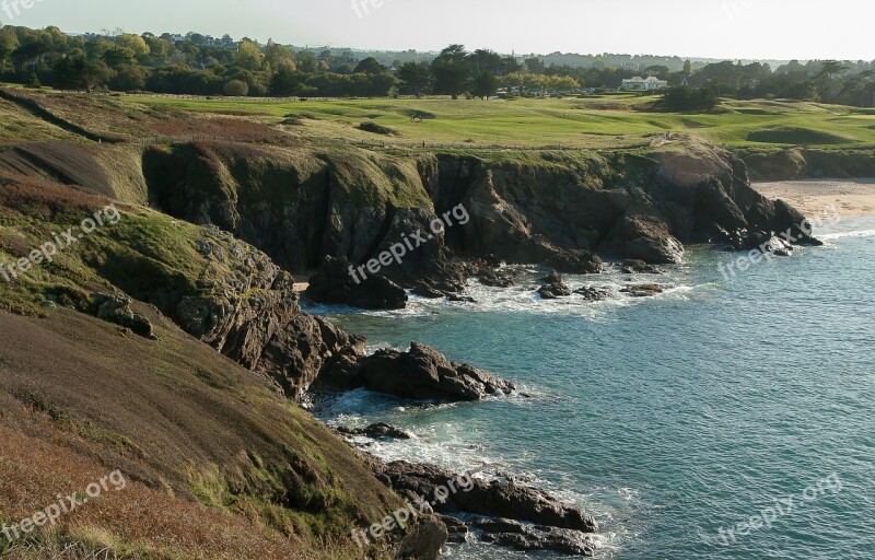 Brittany Cliffs Rocky Coast Golf Wild Coast