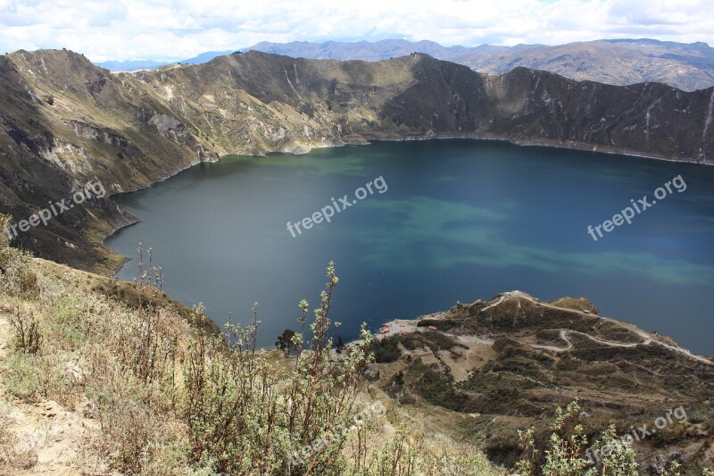 Quilotoa Laguna Volcano Crater Laguna Verde