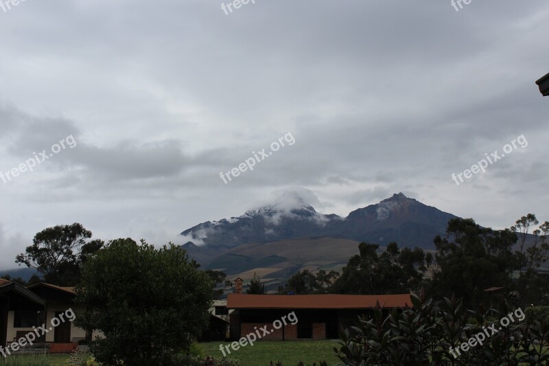 Volcano Nevado Landscape Mountain Snow