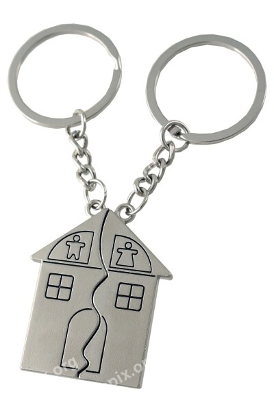 Keychain Metal Duo Couple House