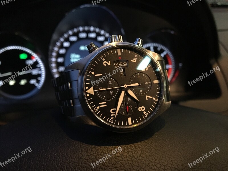 Watch Wristwatch Iwc Pilot Watch Car