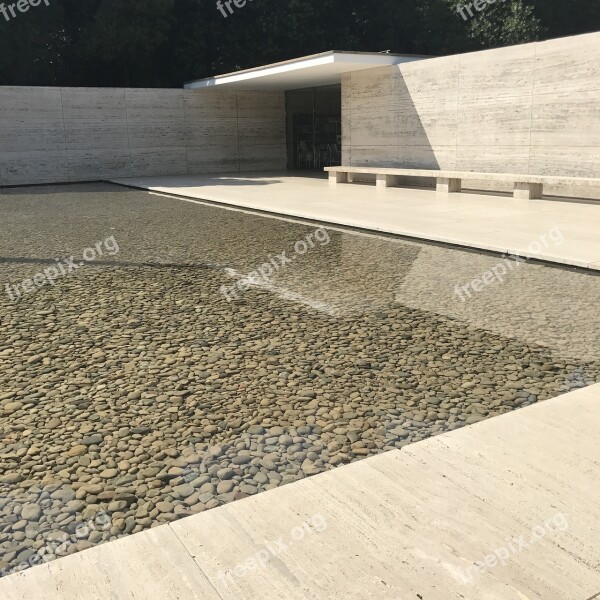 Barcelona Pavilion Architecture World's Fair Water