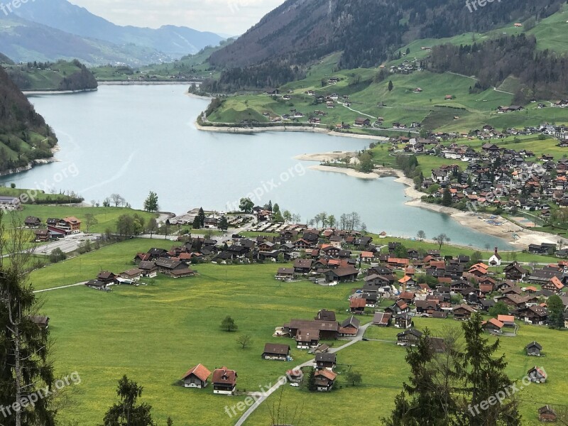 Swiss Valley Landscape Idyllic Relax