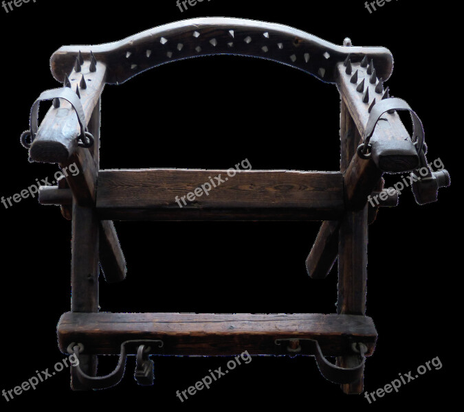 Chair Torture Chair Oak Pointed Iron