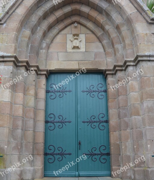 Portal Church Cathedral Green Door Wood Architecture Church