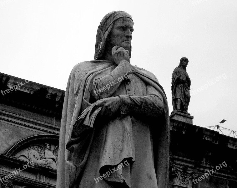 Verona Veneto Italy Statue Dante