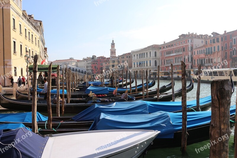 Venice Gondolas Venizia Canale Grande Italy