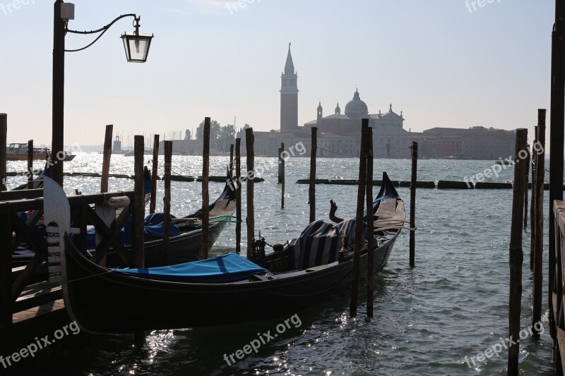 Venice Lagoon Venice Gondola Gondolas Lantern