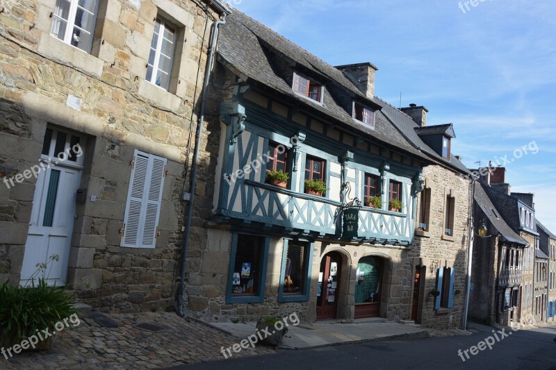 House Facade Home Timber-framed Centre Ville Tréguier Street Lane