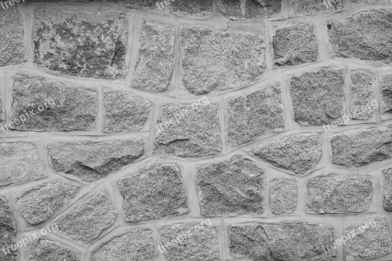 Wall Wall Stones Photo Black White Nature Stacking Stones