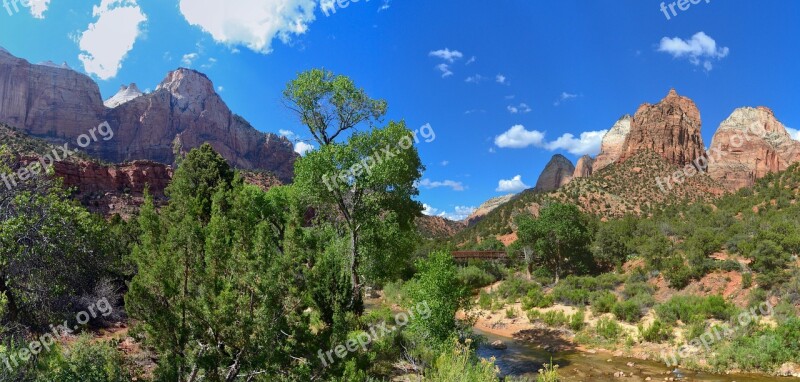 Zion Utah National Park Zion National Park America