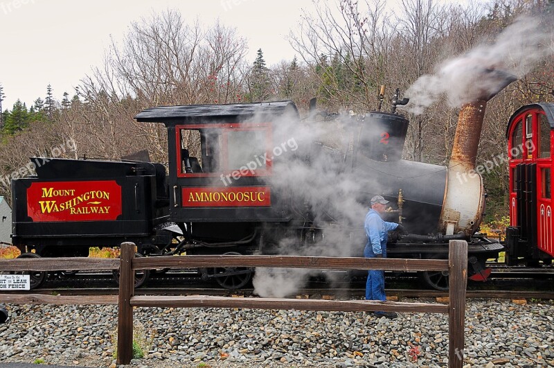 Train Driver Steam Locomotive Crews Smoke Historically