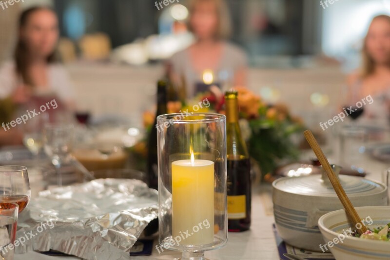 Table Set Wine Pumpkin Holiday Fall