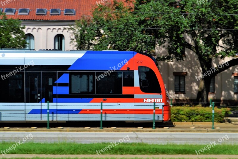 Metro Train Houston Texas Rail Car Train Metro