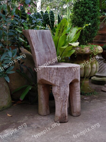 Wooden Chair Carved Chair Rustic Free Photos